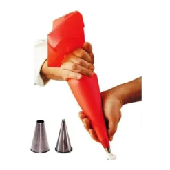 Cerf Dellier Poches À Douille*Ensemble Poche Patissiere Souple + 2 Douilles