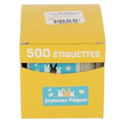 Etiquette Adhesive Joyeuses Pâques Bleues (X500)>Cerf Dellier New