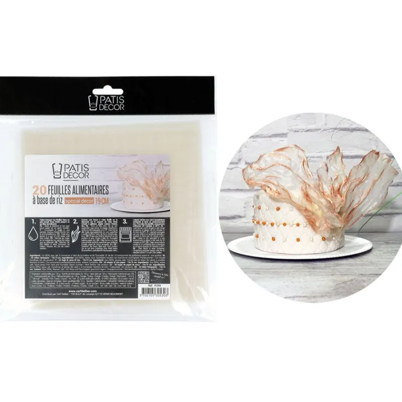 Feuilles Alimentaires A Base De Riz Special Décors (X20)>Cerf Dellier