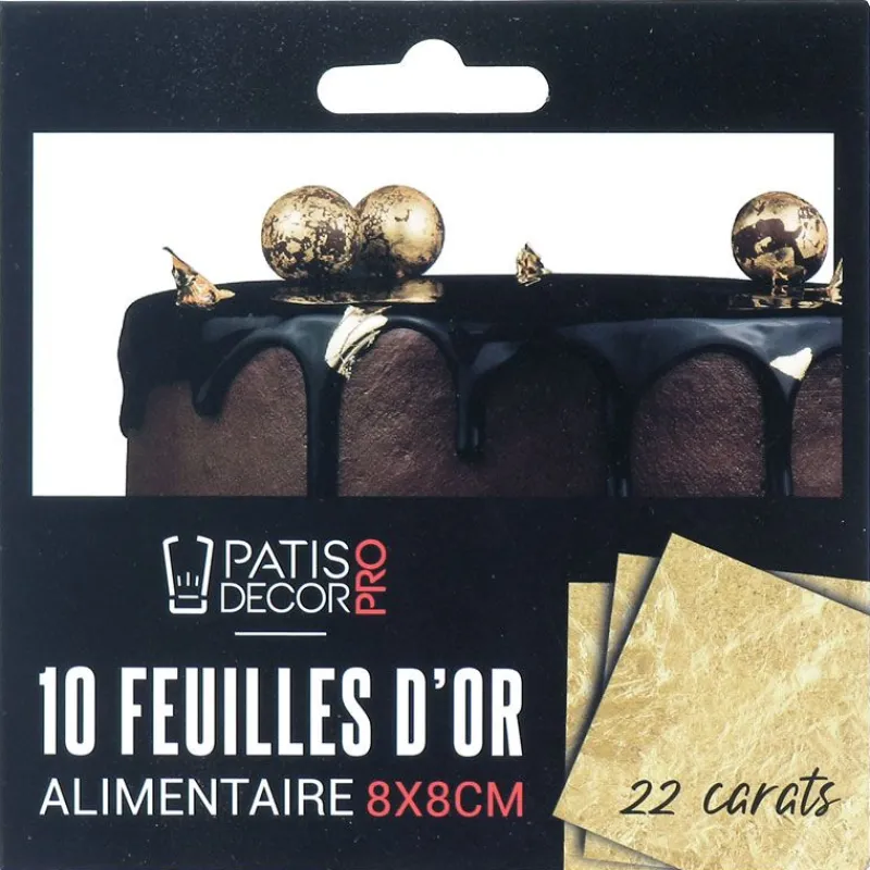 Feuilles D'Or Alimentaire 22 Carats (X10)>Cerf Dellier Clearance