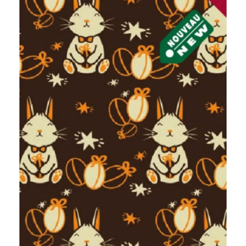 Feuilles Transfert Chocolat Lapin (X10)>Cerf Dellier Discount