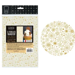 Feuilles Transfert Flocons Patisdecor (X5)>Cerf Dellier Sale
