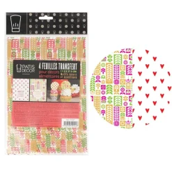 Feuilles Transfert Scandinave Et Coeurs Assorties Patisdecor (X4)>Cerf Dellier Outlet
