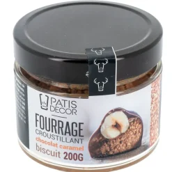 Cerf Dellier Pralinés Et Pates D'Aromatisation*Fourrage Chocolat Caramel Aux Eclats De Biscuits 200 G - Ddm 08/23