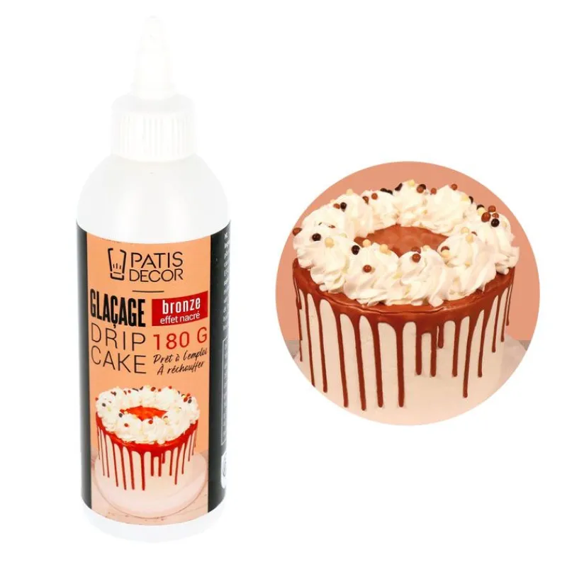 Cerf Dellier Glaçages Et Nappages*Glacage Pour Drip Cake Bronze Patisdecor 180 G