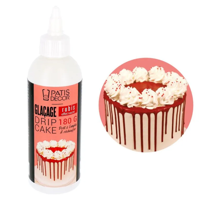 Cerf Dellier Glaçages Et Nappages*Glacage Pour Drip Cake Rubis Patisdecor 180 G