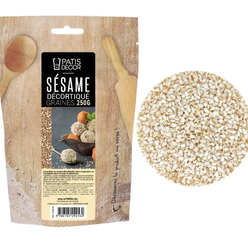 Cerf Dellier Epicerie Fine*Graines De Sesame Decortiquees Patisdecor 250 G