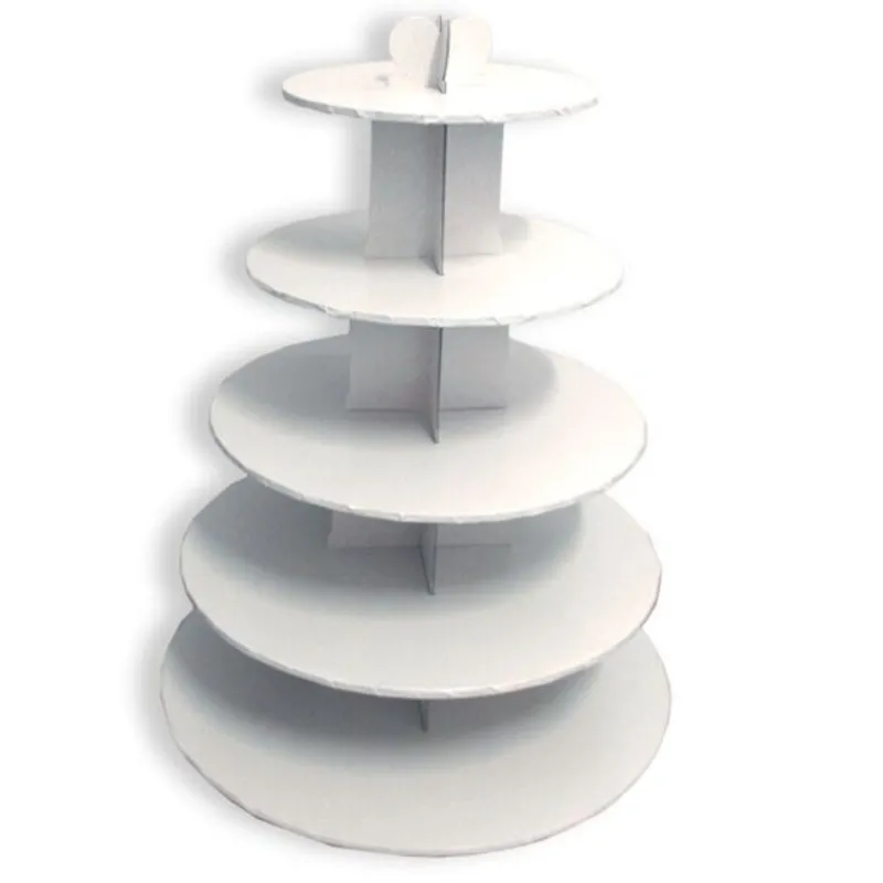 Grand Presentoir Cupcakes Blanc Rond>Cerf Dellier Best