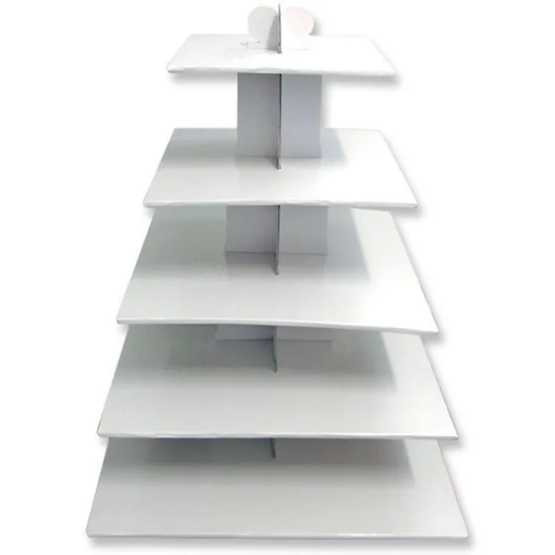 Grand Presentoir Cupcakes Blanc Carre>Cerf Dellier New