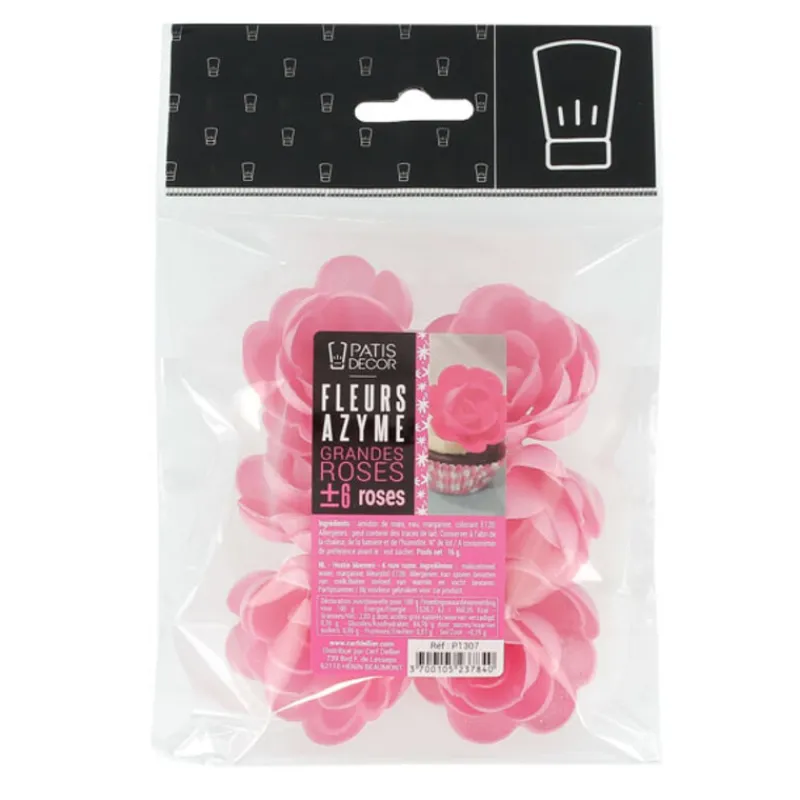 Grande Rose Rose En Azyme Patisdecor (X6)>Cerf Dellier Discount