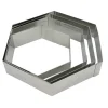 Cerf Dellier Cercles À Patisserie*Hexagone A Mousse Inox Ht 4,5 Cm