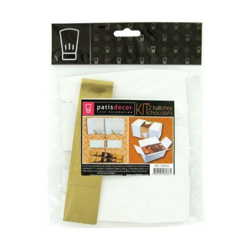 Kit Ballotin Blanc / Or Patisdecor (X 2)>Cerf Dellier Discount