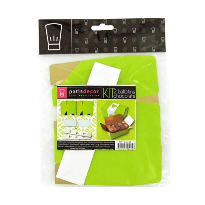 Kit Ballotin Vert / Blanc Patisdecor (X2)>Cerf Dellier Hot