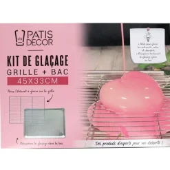 Cerf Dellier Grilles A Patisserie*Kit De Glacage Grille + Bac 45 X 33 Cm