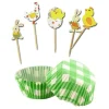 Kit Deco Cupcakes Pâques Vichy Vert>Cerf Dellier Best