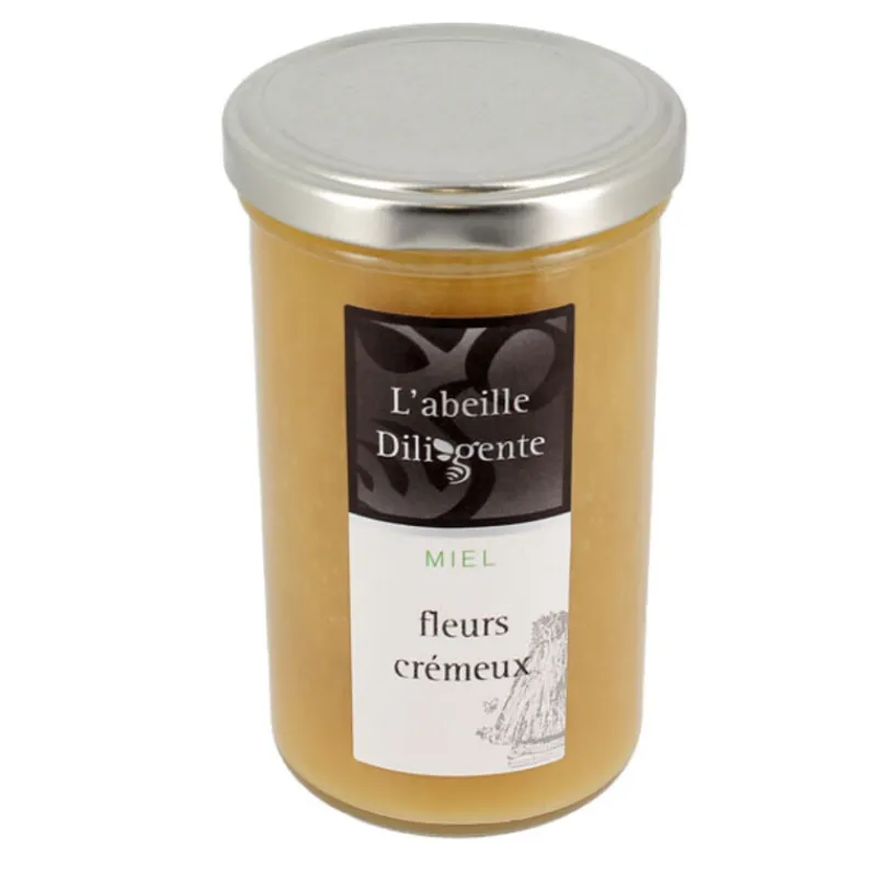 Cerf Dellier Miels*Miel De Fleurs Cremeux L'Abeille Diligente 350 G - Ddm 06/23