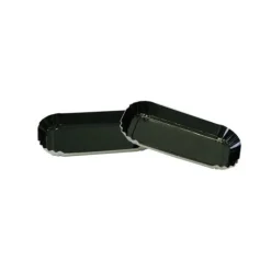 Mini Assiette Carton Rectangle Noire 4 X 8 Cm (X100)>Cerf Dellier Sale
