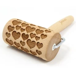 Cerf Dellier Rouleaux A Patisserie*Mini Rouleau Empreintes En Bois Coeurs