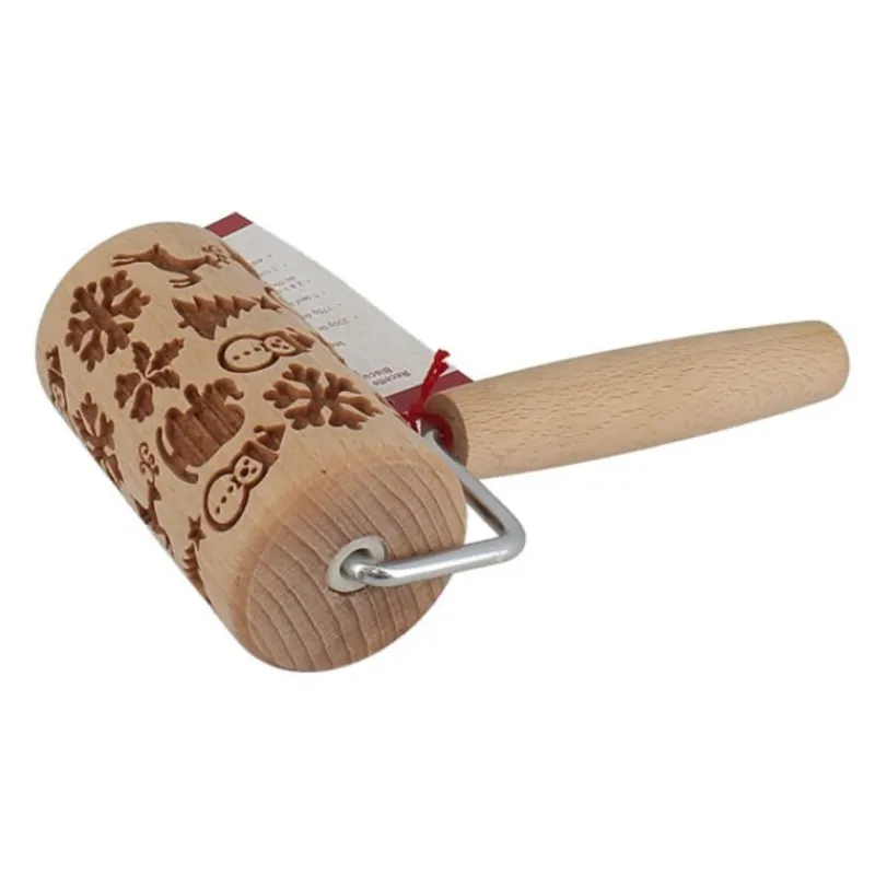 Cerf Dellier Rouleaux A Patisserie*Mini Rouleau Empreintes En Bois Theme Noël