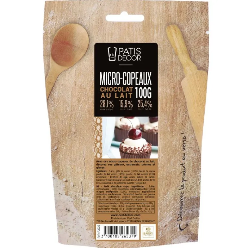 Mini-Copeaux De Chocolat Au Lait Patisdecor 100 G>Cerf Dellier Hot