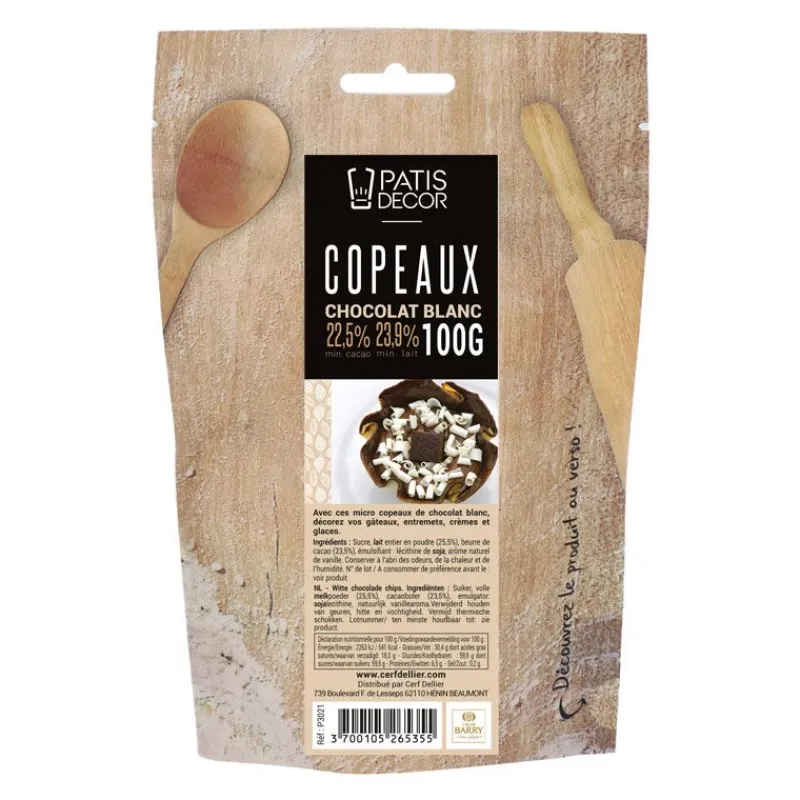 Mini-Copeaux De Chocolat Blanc Patisdecor 100 G>Cerf Dellier New