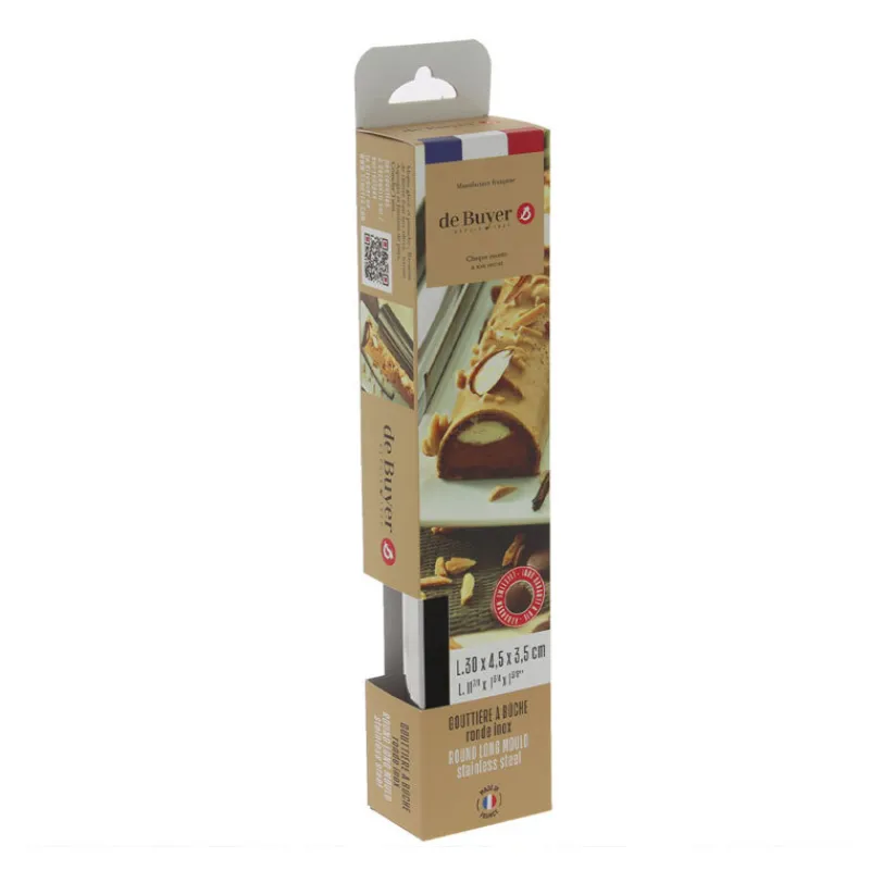 Cerf Dellier Moules À Bûche*Moule A Bûche Rond Inox Demontable 30 X 4 Cm