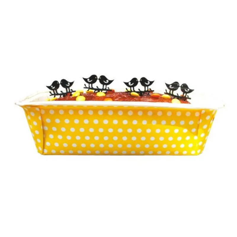 Cerf Dellier Moules À Cake*Moule A Cake Jetable Jaune A Pois (X4)