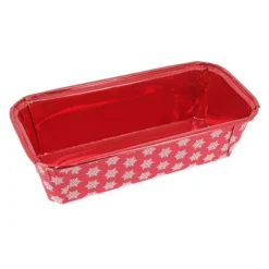 Cerf Dellier Moules À Cake*Moule A Cake Jetable Rouge Flocons De Neige (X4)