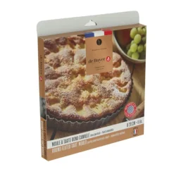 Cerf Dellier Moules À Tarte*Moule A Tarte Inox Perfore Et Cannele Fond Amovible De Buyer