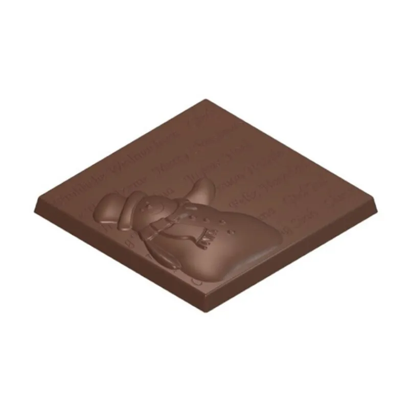 Cerf Dellier Moules Chocolat*Moule Chocolat Tablettes Bonhomme De Neige