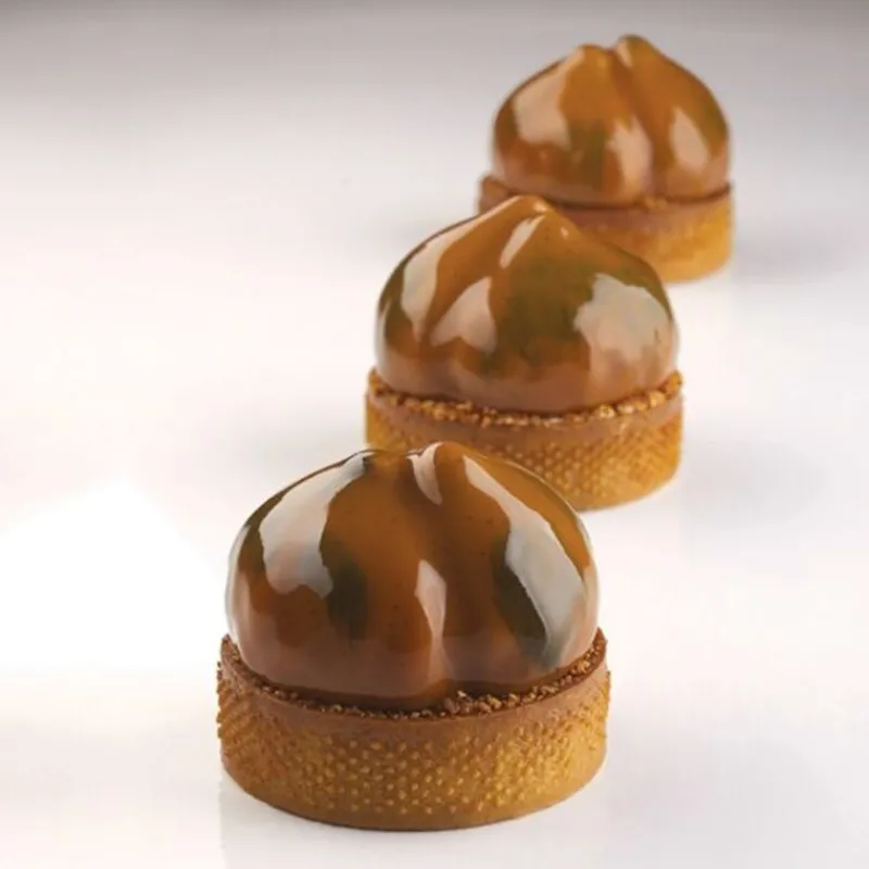 Cerf Dellier Gâteaux Individuels*Moule Mini Tarte 3D Marrons Pavoni