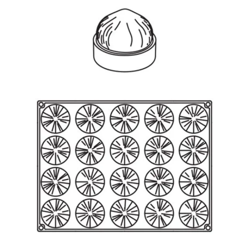 Cerf Dellier Gâteaux Individuels*Moule Mini Tarte 3D Noisettes Pavoni