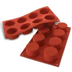 Cerf Dellier Gâteaux Individuels*Moule Silicone 8 Cylindres 6 Cm