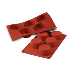 Cerf Dellier Moules À Muffin*Moule Silicone 5 Grands Muffins 81 Mm