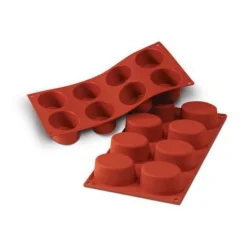 Cerf Dellier Gâteaux Individuels*Moule Silicone 8 Grands Ovales