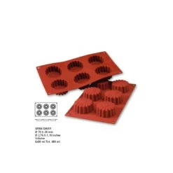 Cerf Dellier Gâteaux Individuels*Moule Silicone 6 Marguerites
