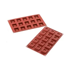 Cerf Dellier Gâteaux Individuels*Moule Silicone 15 Mini Desserts Carres