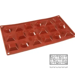 Cerf Dellier Gâteaux Individuels*Moule Silicone 18 Mini Formes Assorties