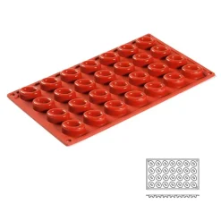 Cerf Dellier Moules À Savarin*Moule Silicone 28 Mini Savarins Ovales