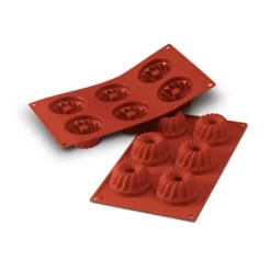 Cerf Dellier Moules À Kouglof*Moule Silicone 6 Petits Kouglofs