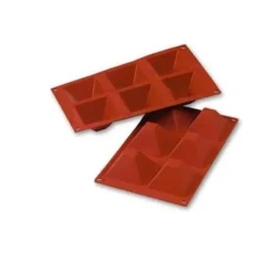 Cerf Dellier Gâteaux Individuels*Moule Silicone 6 Pyramides
