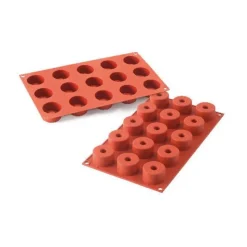 Cerf Dellier Gâteaux Individuels*Moule Silicone 15 Rouleaux 4 Cm