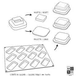 Cerf Dellier Gâteaux Individuels*Moule Silicone Rectangular Pavoni