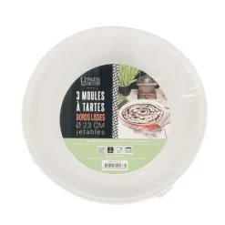 Cerf Dellier Moules Papier Et Carton*Moules À Tartes Jetables 23 Cm Patisdecor (X3)