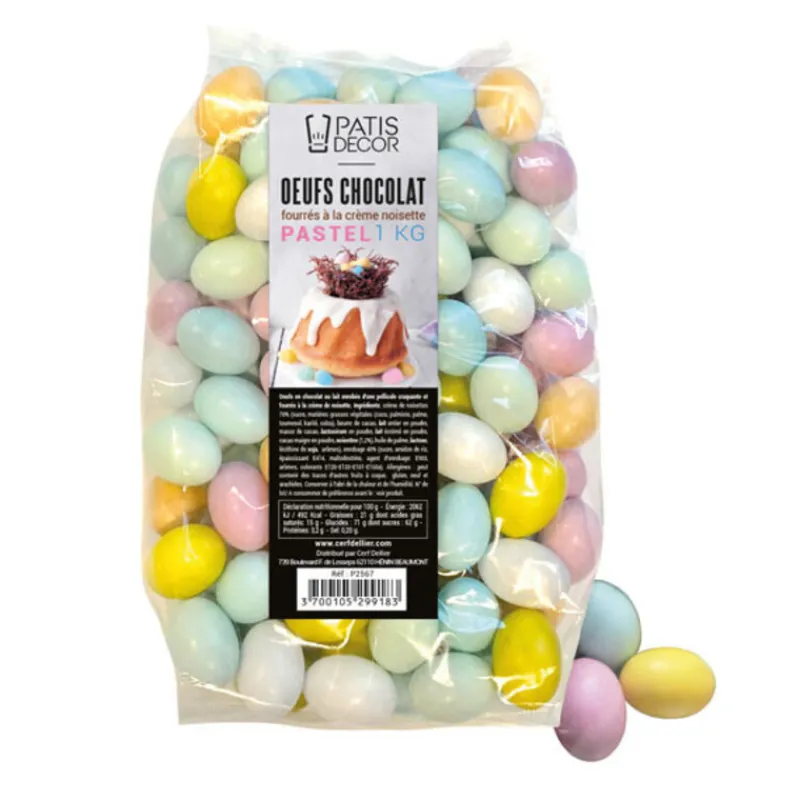 Cerf Dellier Bonbons Et Dragées*Oeufs De Caille En Chocolat Fourres Pastel 1 Kg