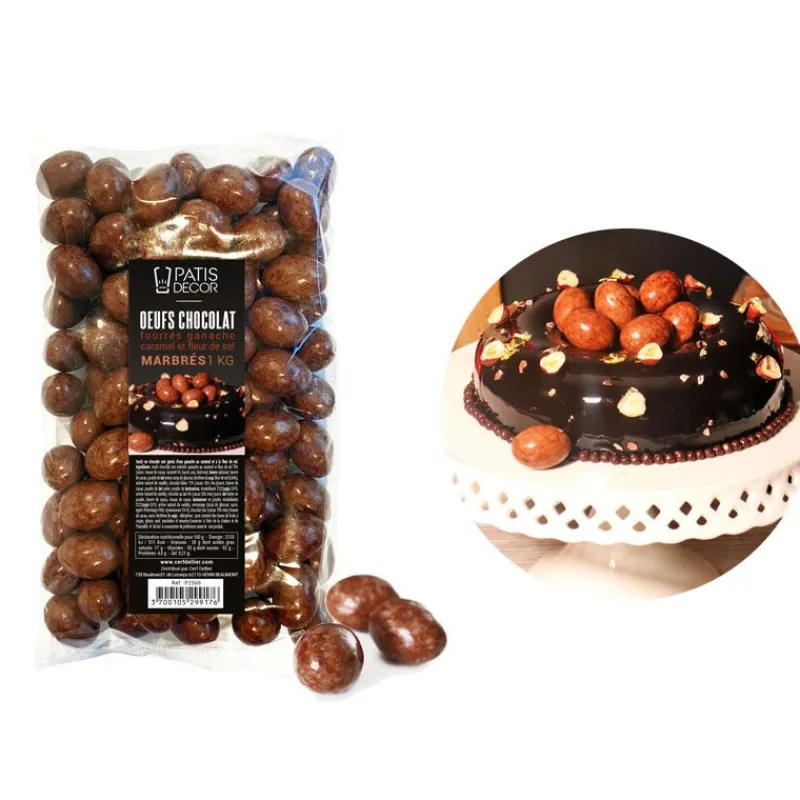 Cerf Dellier Bonbons Et Dragées*Oeufs En Chocolat Fourres Marbres 1 Kg