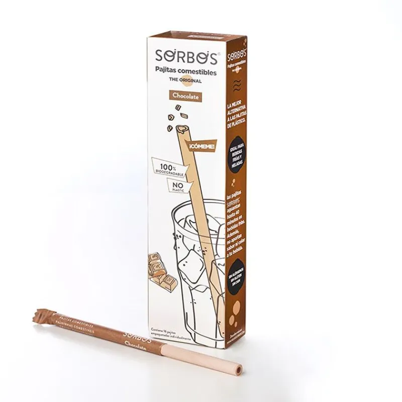 Pailles Comestibles Gout Chocolat (X16)>Cerf Dellier Discount
