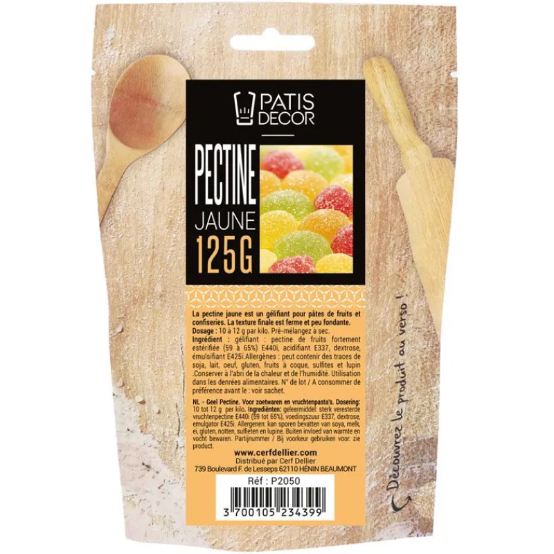 Cerf Dellier Gélatines Et Gélifiants*Pectine Jaune Patisdecor 125 G