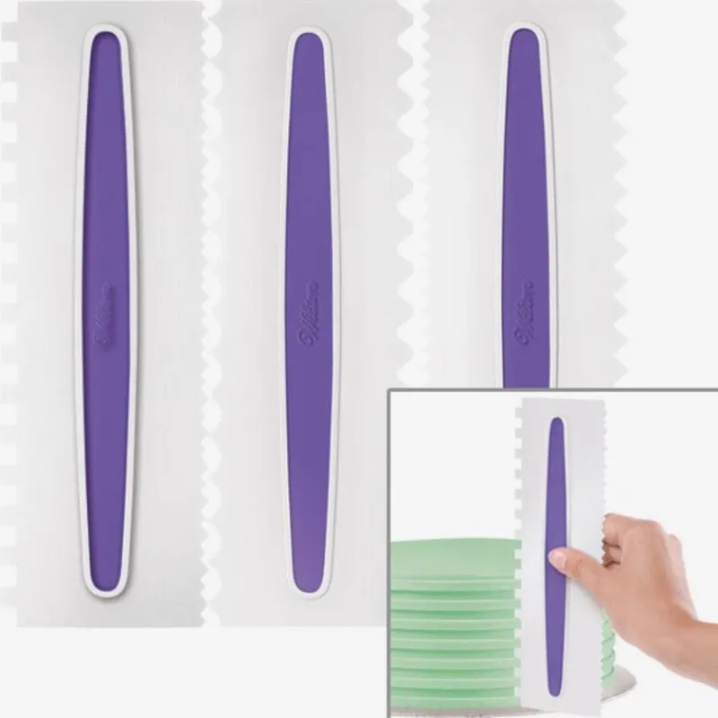 Cerf Dellier Spatules Et Racloirs*Peignes A Glacage Assortis Wilton (X3)