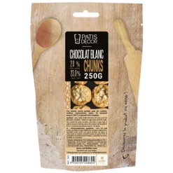 Cerf Dellier Chunks Et Pepites*Pepites De Chocolat Blanc Chunks Barry 250 G - Patisdecor